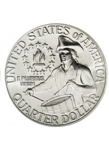 1976 - Quarto di Dollaro (25 Cents) Argento Stati Uniti "Bicentennial" Proof